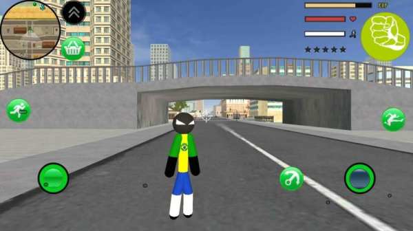 Stickman rope Hero Soccer Kick Crime Simulator screenshot 1