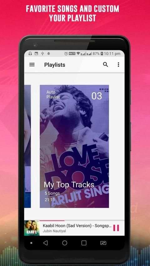 Music Player - MP3 Player, Audio Player स्क्रीनशॉट 2