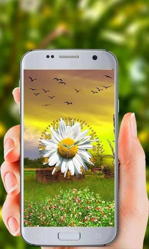 Flower Clock Live Wallpaper स्क्रीनशॉट 5