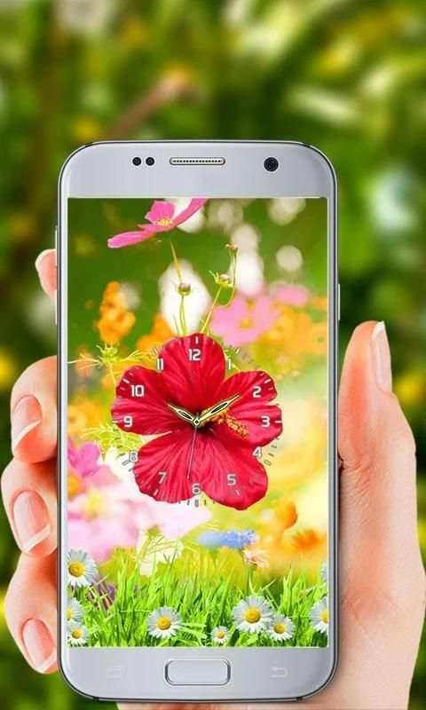 Flower Clock Live Wallpaper स्क्रीनशॉट 4