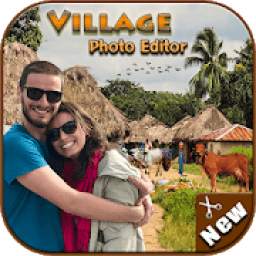 Village Cut paste Photo Frame