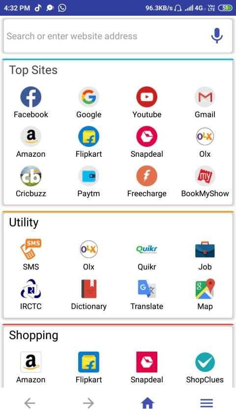 U Browser screenshot 1