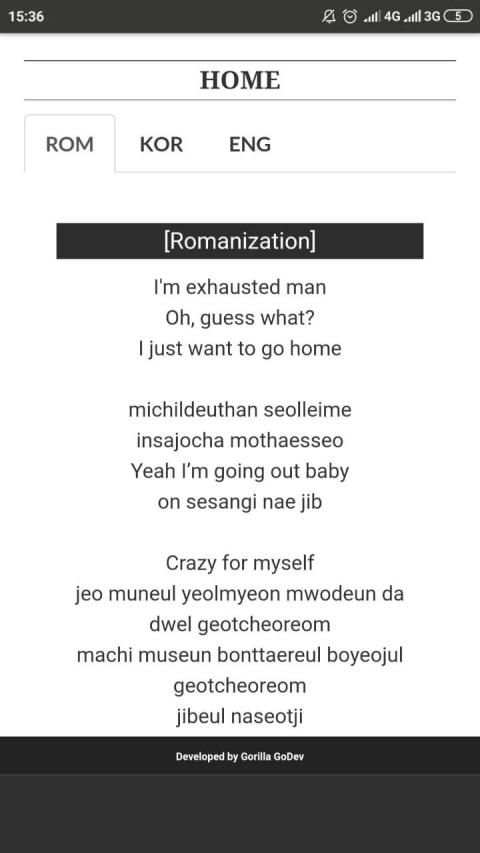 BTS Lyrics (Offline) Lite screenshot 1