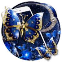 Blue Butterfly Glitter Live 3D Wallpaper Theme HD on 9Apps