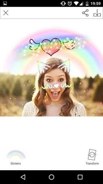 Rainbow Camera editing screenshot 1