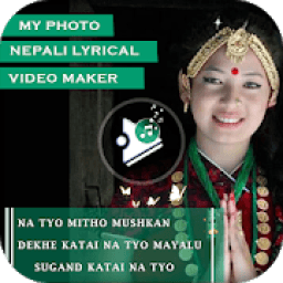 Nepali Lyrical Video Status Maker With Photo Song आइकन
