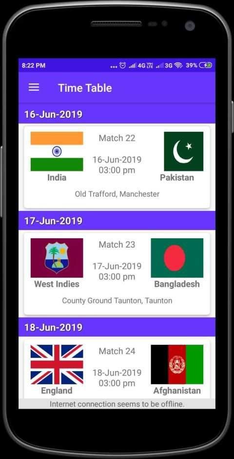 Cricket WorldCup 2019 स्क्रीनशॉट 4