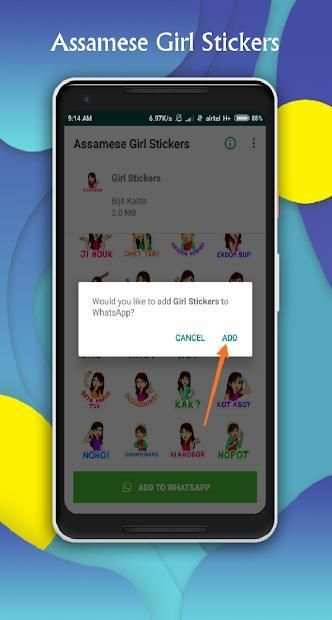 Assamese Girl Sticker for WhatsApp - WAStickerApps screenshot 1