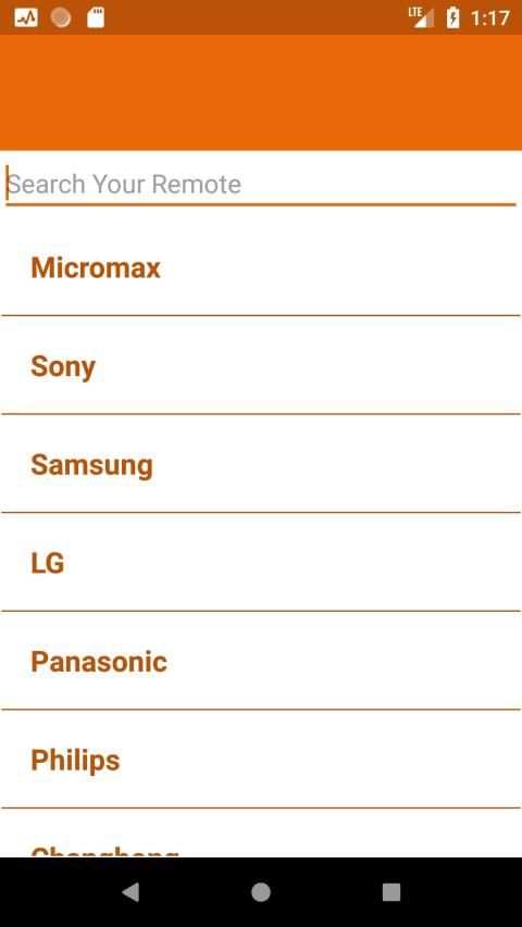 Micromax TV Remote Control स्क्रीनशॉट 1