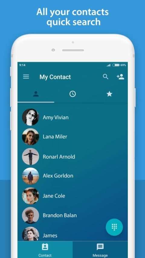 My Contact - Dial contacts and send messages screenshot 2