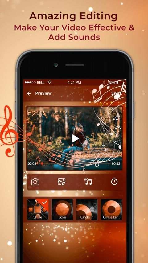 Photo Video Maker with Music - Photo Slideshow स्क्रीनशॉट 2