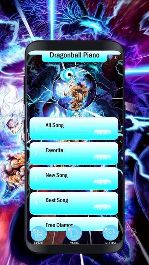 Dragon Ball Piano Tiles screenshot 1