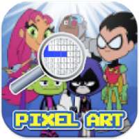 Coloring By Number Teen Titans Go Pixel Art Games