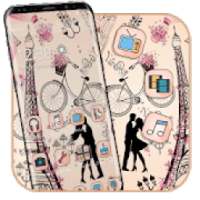 Girly Paris Love Theme on 9Apps