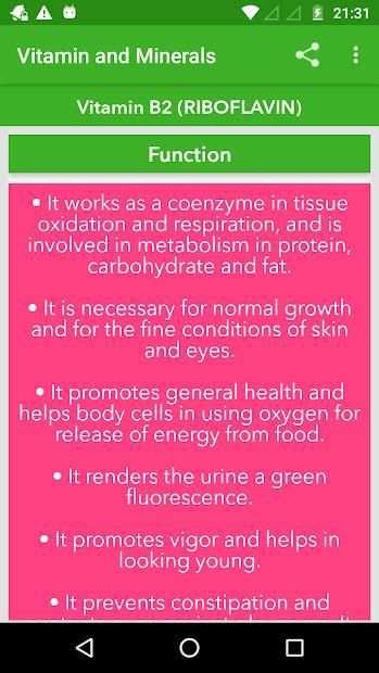 Vitamin and Minerals : Guide screenshot 10