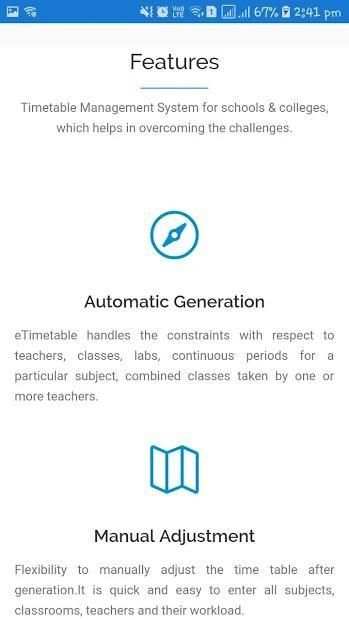 eTimetable screenshot 1
