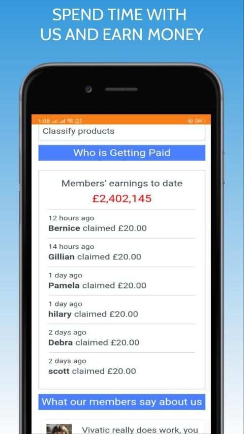 Vivatic Earn Money स्क्रीनशॉट 1