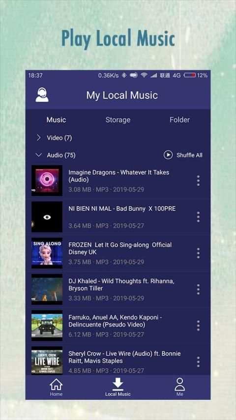 SkyBeat Radio Music Player - Free Music screenshot 1
