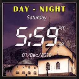 Day & Night Digital Clock live wallpaper