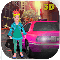 Royal Princess Cute Girls Car Real Parking Driving आइकन