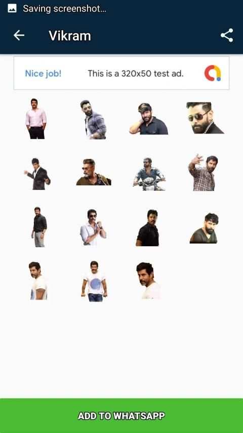 Vikram Stickers स्क्रीनशॉट 1