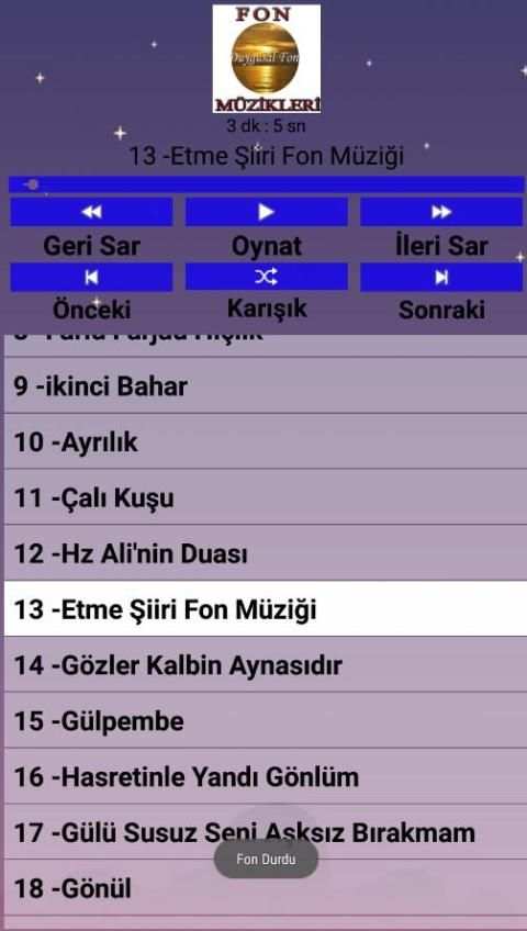 Fon Müzikleri(İnternetsiz 40 Duygusal Fon) screenshot 2