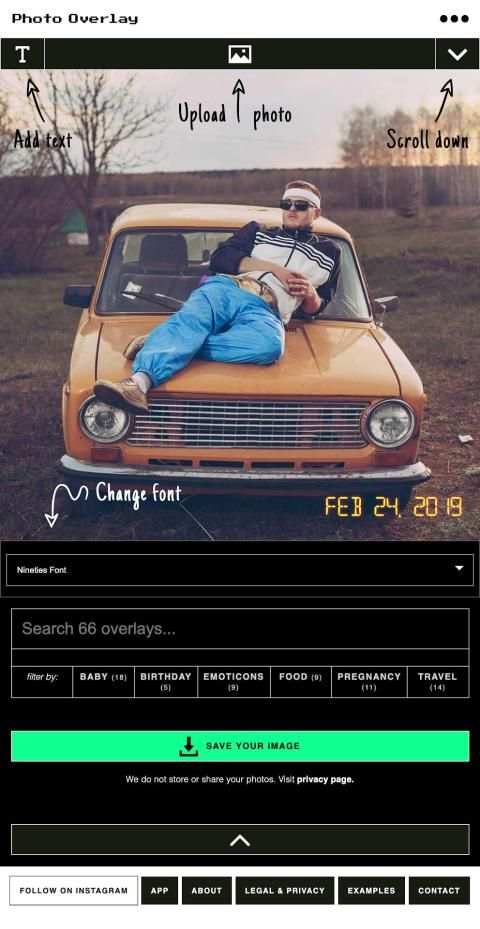 Age/date photo overlays screenshot 1