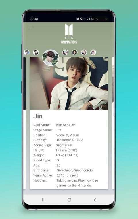 BTS Profile - Bangtan Boys Informations 2019 स्क्रीनशॉट 4