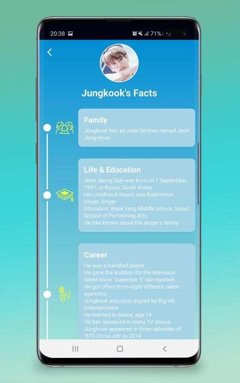 BTS Profile - Bangtan Boys Informations 2019 स्क्रीनशॉट 1