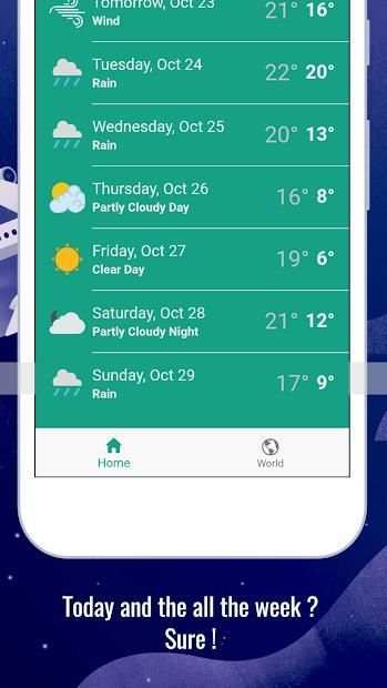 WeatherFast : Accurate weather forecast channel स्क्रीनशॉट 1