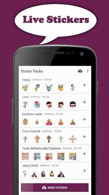 WASticker Apps Live Sticker स्क्रीनशॉट 1