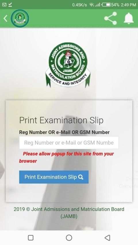 Jamb 2019 Online Result Checker स्क्रीनशॉट 3