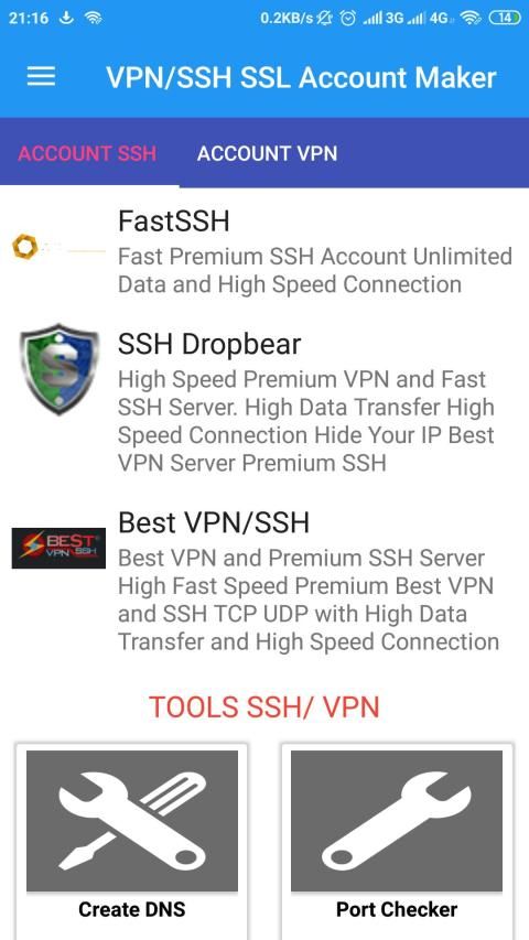 VPN/SSH SSL Account Maker screenshot 3