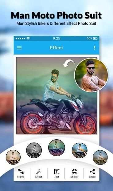 Men Moto Bike Racing Rider Photo Suit Editor 2018 screenshot 1