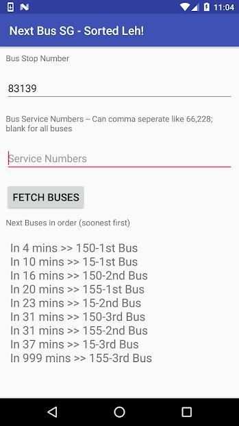 Next Bus SG - Sorted Leh! screenshot 1