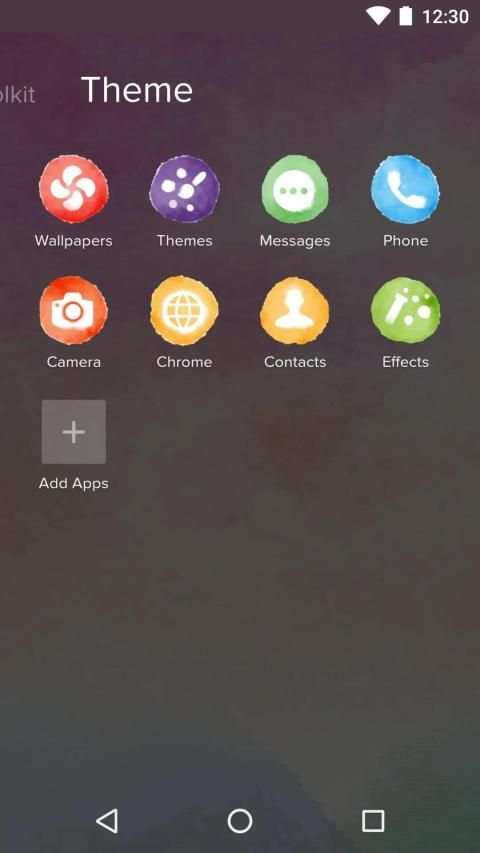Color Phone Theme - Water Color स्क्रीनशॉट 1