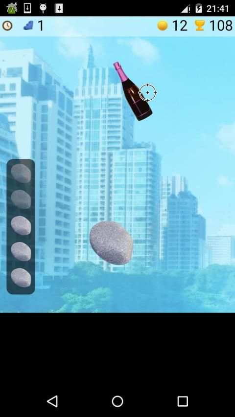 stone bottle shoot game screenshot 1