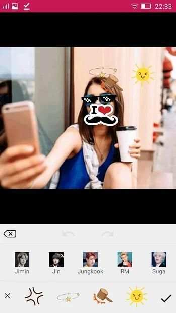 BTS SELFİE CAMERA - BTS SELFİE CAM- BTS PHOTOS screenshot 1