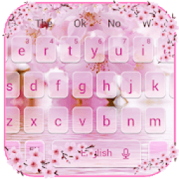 Pink Sakura Flower Keyboard Theme आइकन