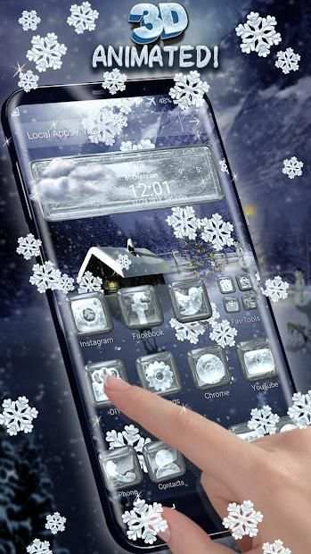 Winter Snow 3D Theme screenshot 1