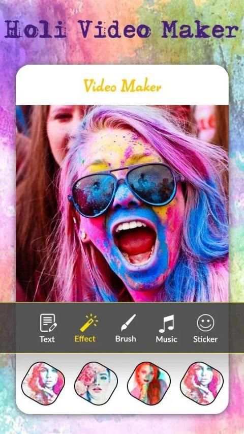 Holi HD Video Maker (2019) screenshot 2