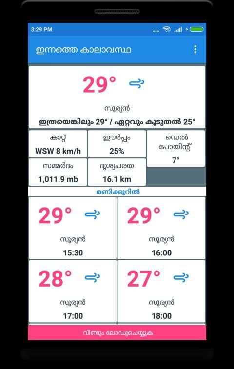 Today's weather In Malayalam - ഇന്നത്തെ കാലാവസ്ഥ screenshot 2