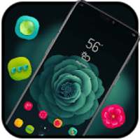 Bright blooming green rose flowers theme on 9Apps