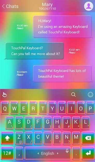 Rainbow Love Keyboard Theme screenshot 2