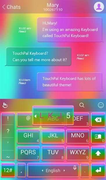 Rainbow Love Keyboard Theme screenshot 1