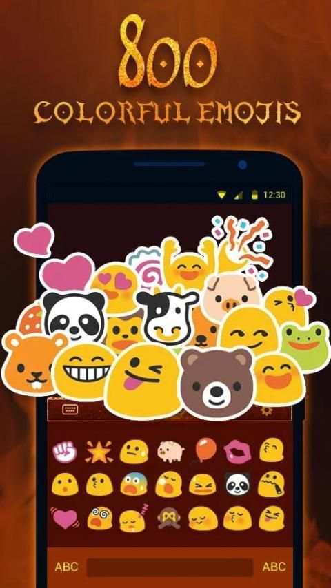 Fire Lion Keyboard Theme - Emoji & Gif screenshot 4