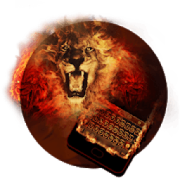 ikon Fire Lion Keyboard Theme - Emoji &amp; Gif