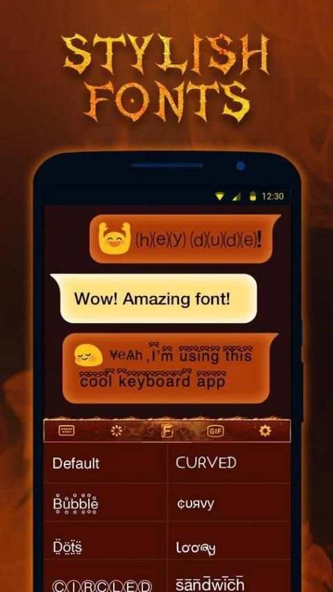 Fire Lion Keyboard Theme - Emoji & Gif screenshot 3