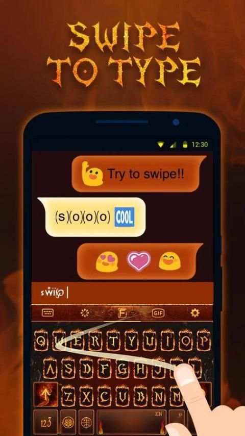 Fire Lion Keyboard Theme - Emoji & Gif screenshot 2