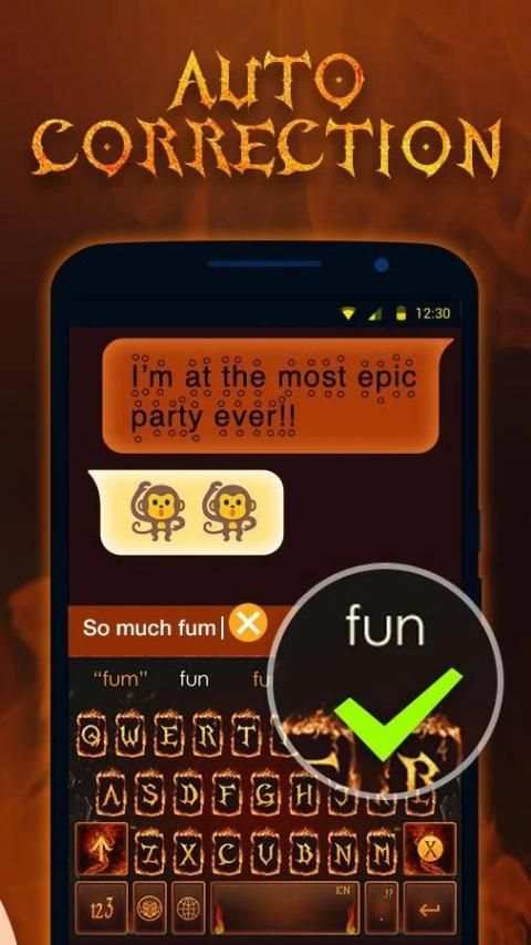 Fire Lion Keyboard Theme - Emoji & Gif screenshot 1